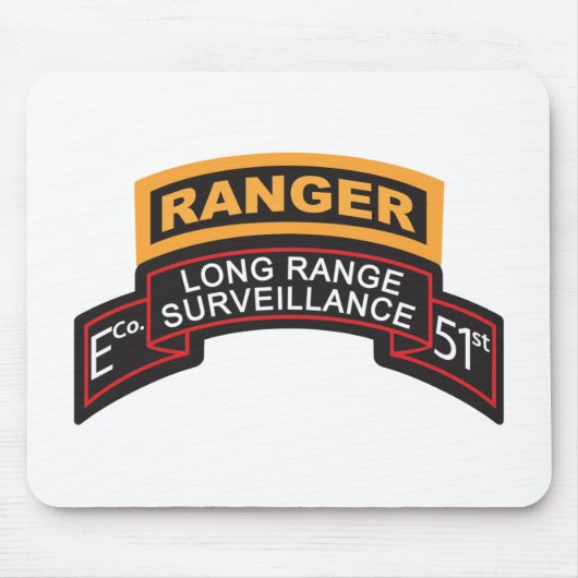 E Co第51の歩兵LRSスクロール、レーンジャータブ マウスパッド (正面)