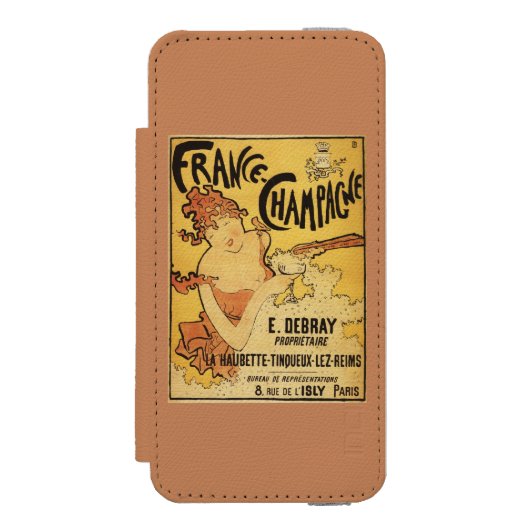 E. Deb Rayシャンペン広告ポスター Incipio iPhoneウォレットケース (フォリオ 正面)