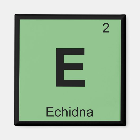 E - Echidnaギリシャ化学周期表記号 マグネット (正面)