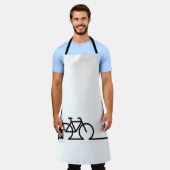 E fiets oplaadpunt lader symbool. Acculader エプロン (着用した状態)