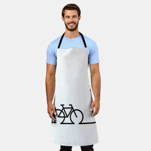 E fiets oplaadpunt lader symbool. Acculader エプロン (着用した状態)