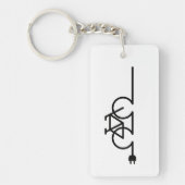 E fiets oplaadpunt lader symbool. Acculader キーホルダー (正面)