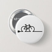 E fiets opladpunt lader symbool.順守者 缶バッジ (正面&裏面)