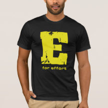 E for Effort Quality Men's T-shirt (黄色)