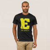 E for Effort Quality Men's T-shirt （黄色） Tシャツ (正面フル)