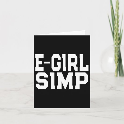 E-girl Simp -ノベルティおもしろいSimp - Simpハロウィーン カード (正面)