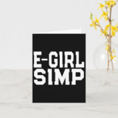 E-girl Simp -ノベルティおもしろいSimp - Simpハロウィーン カード (黄色い花)