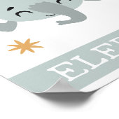E is for Elephant Nursery, Bedroom, Kids' Wall Art ポスター (角)