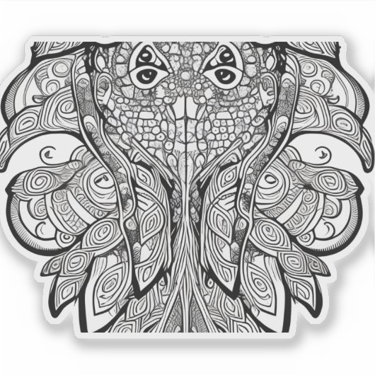 E.J.金ゴールドイカ取り外し可能ビニル シール (正面)