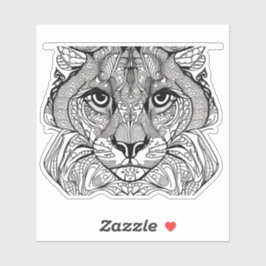 E.J.金ゴールドキャット顔リムーバブルビニル シール