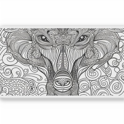 E.J.金ゴールドモンキー顔リムーバブルビニル シール (正面)