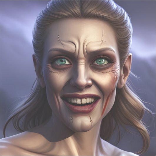 E.J.金ゴールド笑顔の古代プリンセスビニール シール (正面)