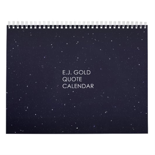 E.J. Gold Quote Calendar カレンダー (カバー)