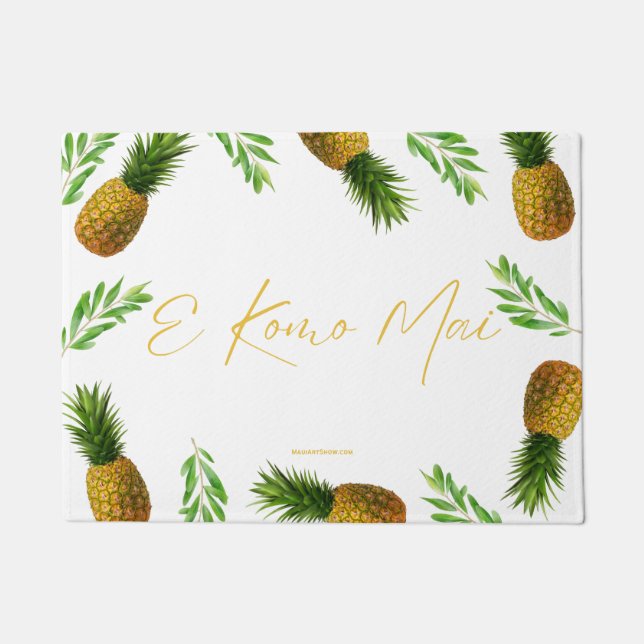 E KOMO MAI -ハワイアンへようこそ – DOORMAT ドアマット (正面)
