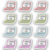 E-Learningホームスクールのリマインダーノートパソコンプランナー シール (正面)