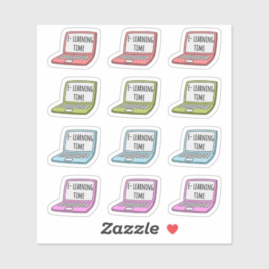 E-Learningホームスクールのリマインダーノートパソコンプランナー シール (シート)