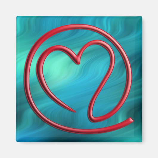 e m i l 4 y o u |ブルーグリーン波 マグネット (正面)