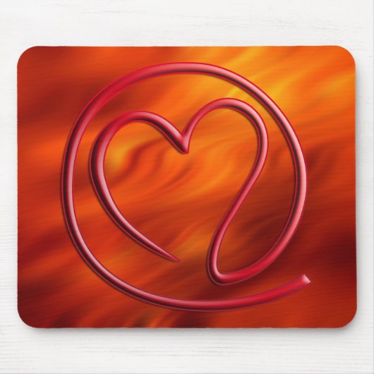 e m i l 4 y o u |火の赤 マウスパッド (正面)