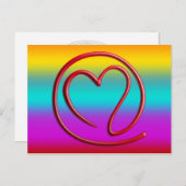 e m i l 4 y o u |色付き線形 ポストカード (正面/裏面)