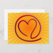 e m i l 4 y o u |黄色の放射状 ポストカード (正面/裏面)