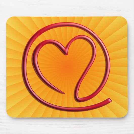 e m i l 4 y o u |黄色の放射状 マウスパッド (正面)