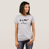 E=MC平方エネルギーはミルクコーヒーに等しいおもしろい Tシャツ (正面フル)