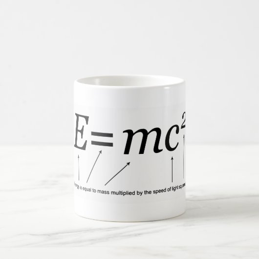 E=MC2アインシュタインの相対性理論 コーヒーマグカップ (中央)
