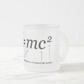 E=MC2アインシュタインの相対性理論 フロストグラスマグカップ (正面右)