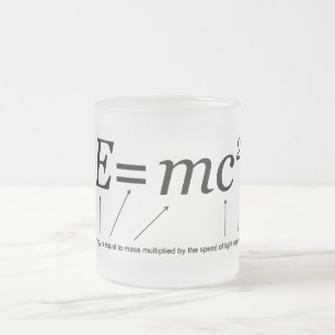 E=MC2アインシュタインの相対性理論 フロストグラスマグカップ