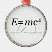 E=MC2アインシュタインの相対性理論 メタルオーナメント (正面)