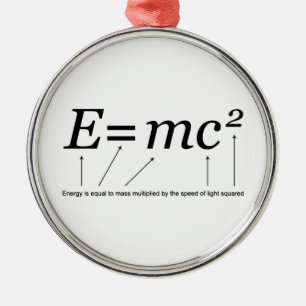 E=MC2アインシュタインの相対性理論 メタルオーナメント