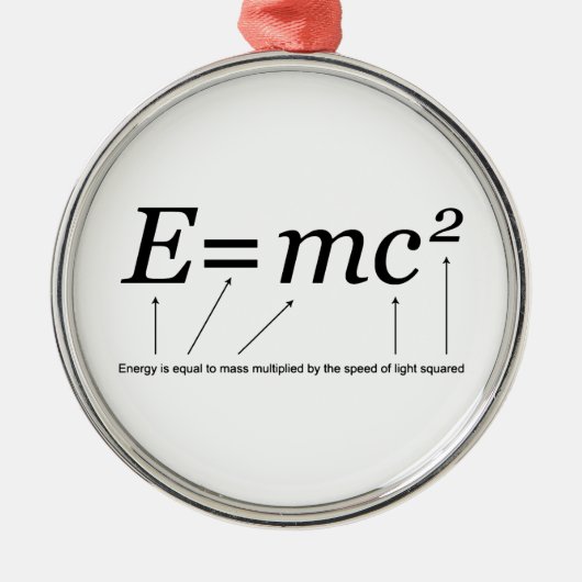 E=MC2アインシュタインの相対性理論 メタルオーナメント (正面)