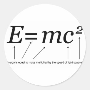 E=MC2アインシュタインの相対性理論 ラウンドシール