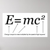 E=MC2アインシュタイン相対性理論 ポスター (正面)