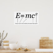E=MC2アインシュタイン相対性理論 ポスター (キッチン)