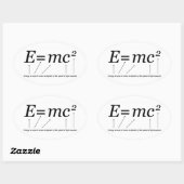 E=MC2アインシュタイン相対性理論 楕円形シール (シート)