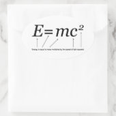E=MC2アインシュタイン相対性理論 楕円形シール (バッグ)
