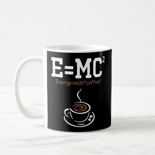 E Mc2エネルギーミルクコーヒー物理学 コーヒーマグカップ (左)