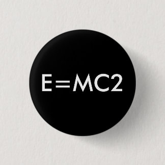 E=MC2バッジ-黒 缶バッジ