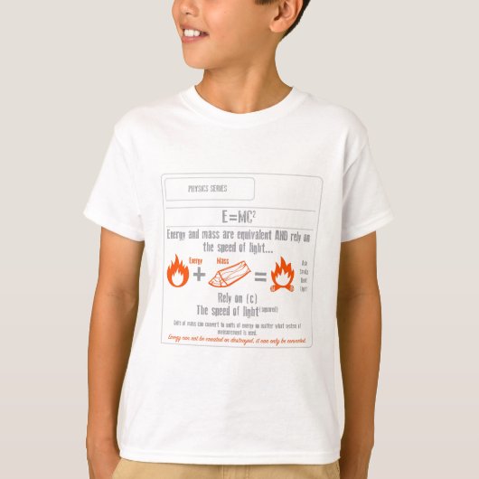 E = mc2物理学シリーズ tシャツ (正面)