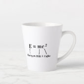 E=mc2科学物理エネルギーアインシュタイン·コーおもしろいヒー カフェラテマグ (右)