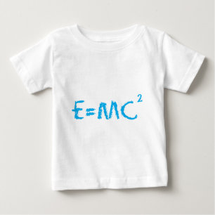 E=MC2頭が切れるな子供 ベビーTシャツ