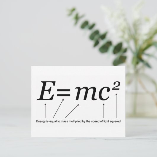 E=MC2 アインシュタインの相対性理論 ポストカード (スタンド正面)