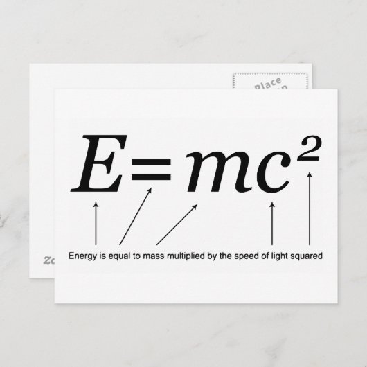 E=MC2 アインシュタインの相対性理論 ポストカード (正面/裏面)