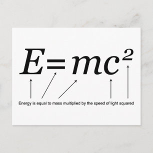 E=MC2 アインシュタインの相対性理論 ポストカード