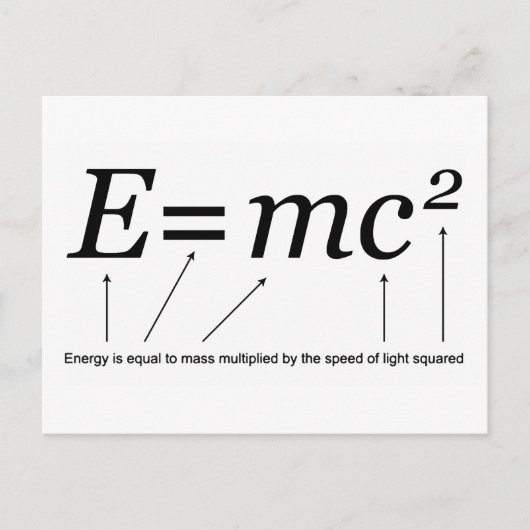 E=MC2 アインシュタインの相対性理論 ポストカード (正面)