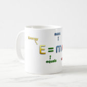 E=mc2 コーヒーマグカップ (正面左)