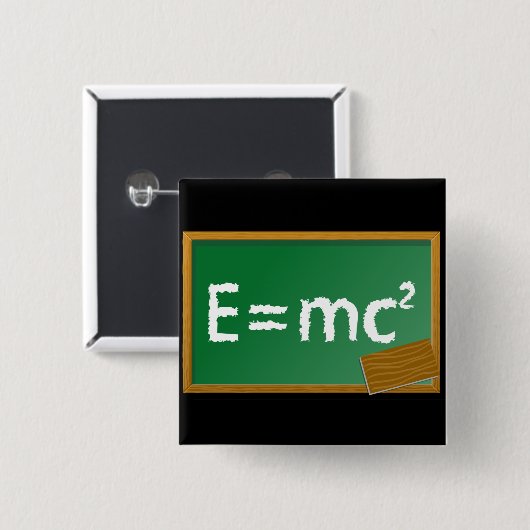 E=mc2 缶バッジ (正面&裏面)