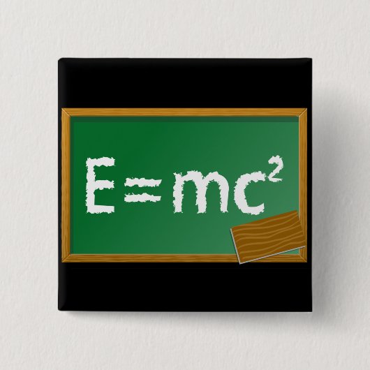 E=mc2 缶バッジ (正面)