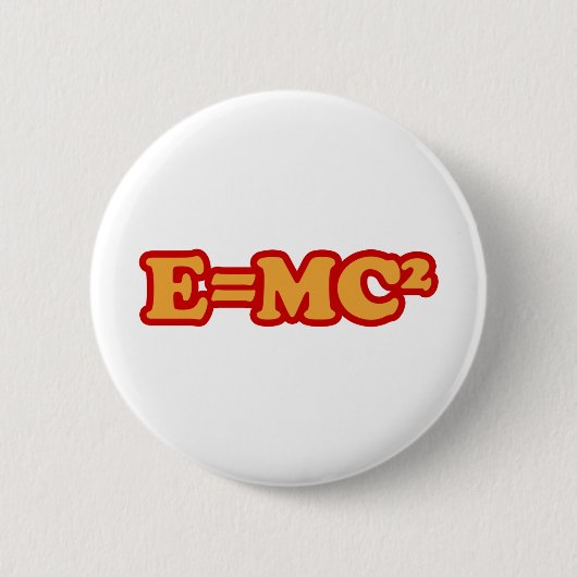 E=MC2 缶バッジ (正面)